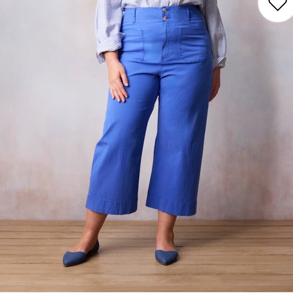 LC Lauren Conrad Super High Rise Wide Leg Crop